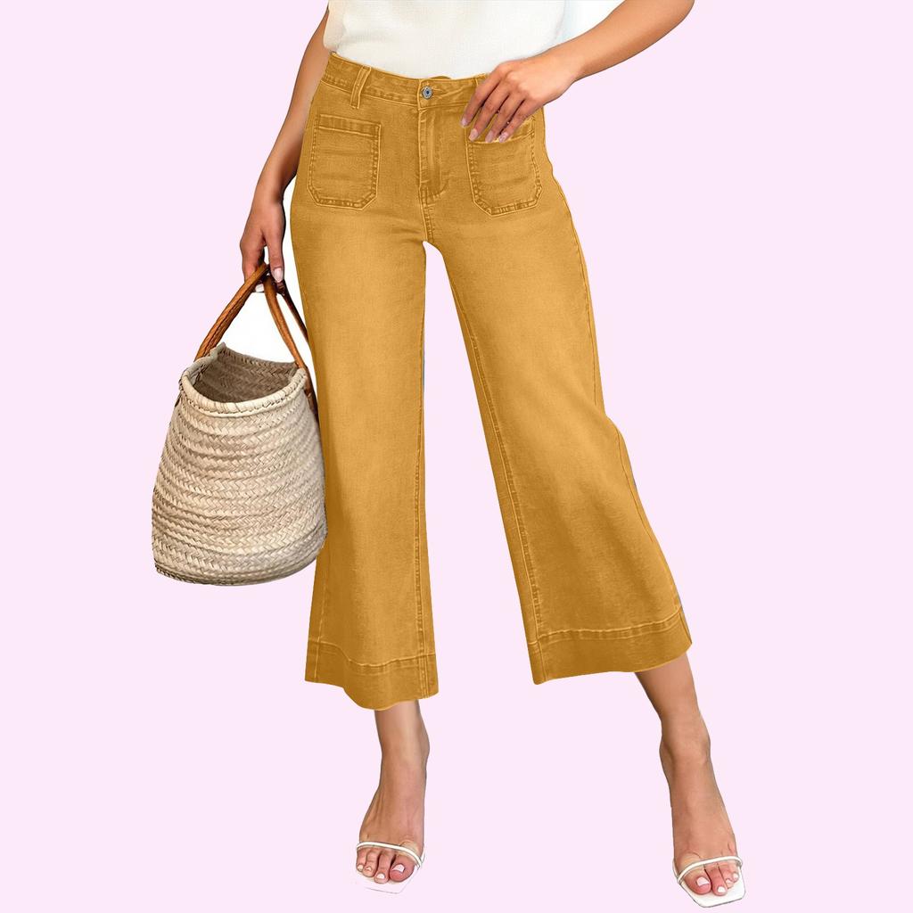 Women's Straight Pants Fashion Casual Pants Nine Point Harlan Pants