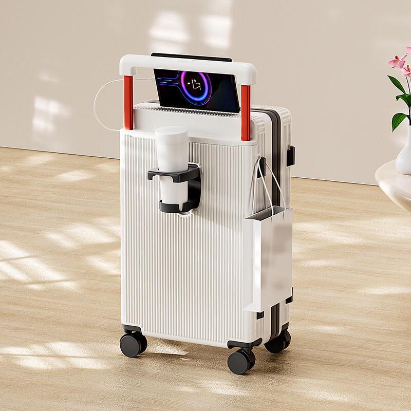 Travel Luggage with Cup Holder and Wide Handle