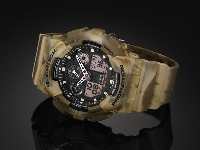 Casio Herren Harz 200M Wasserdicht Digital Stoßfest Quarz Uhr GA-100MM-5A