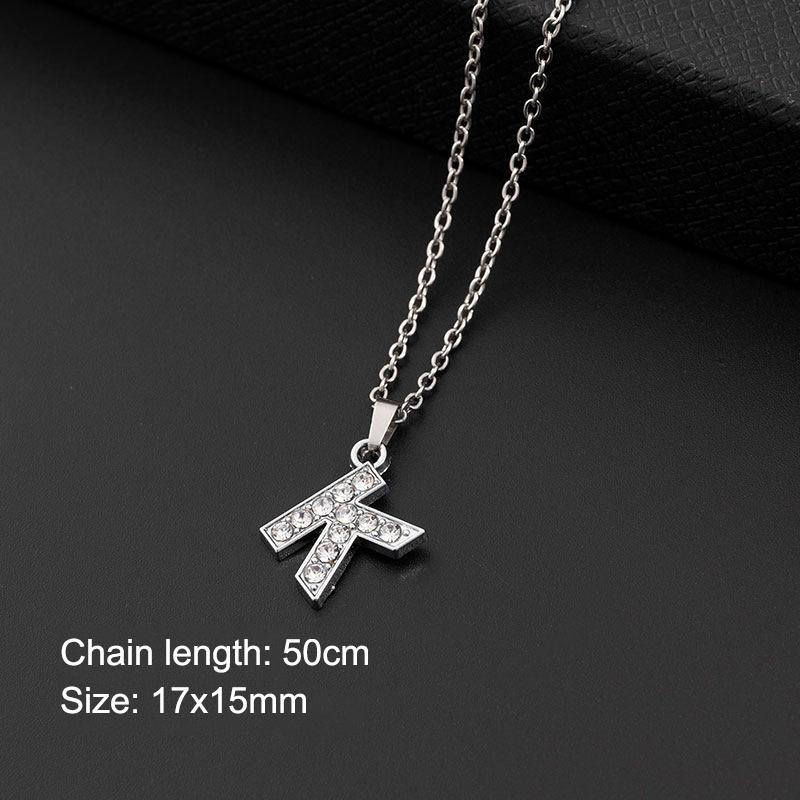 Women Shining Zircon A Z Letter Pendant Necklace 1Pcs Adjustable Clavicle Chain Personalized Jewelry for Birthday Present