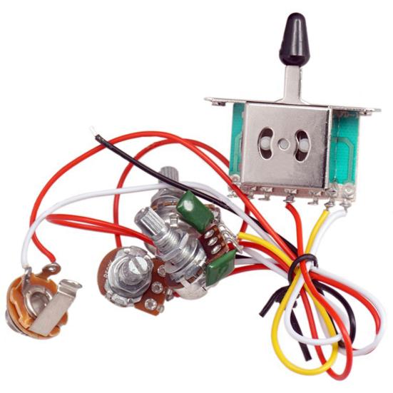 Gitarre Komplette Schaltung Lautstärke steuern Einfache Installation Metall E-Gitarren Kabelbaum-Kit