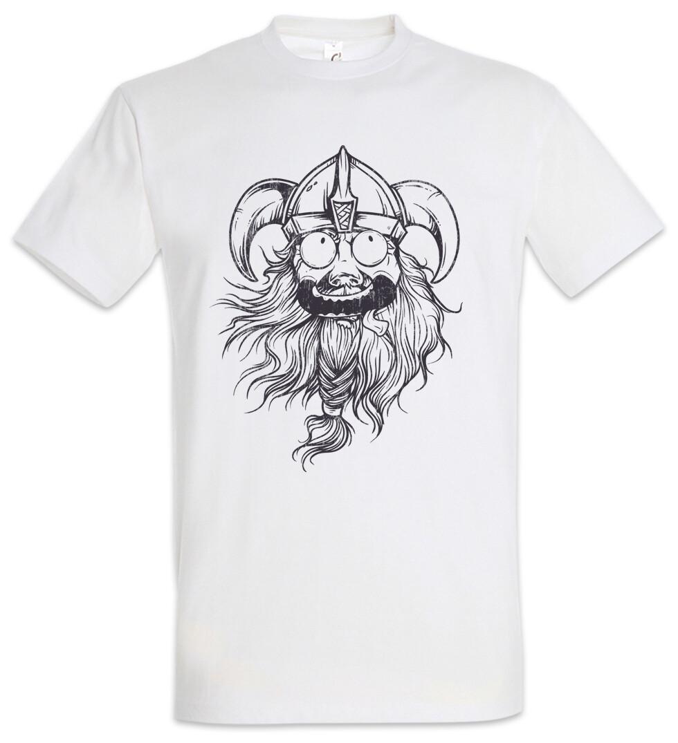 Comic Viking Face T-Shirt Odhin Odin Fun Vikings Norse Norsemen Valhalla Toon 4XL
