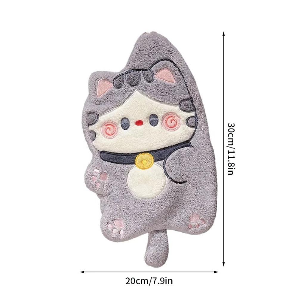 Water Absorption Kitchen Towel Cleaning Rag Cartoon Cat Small Bathing Towel Kitchen