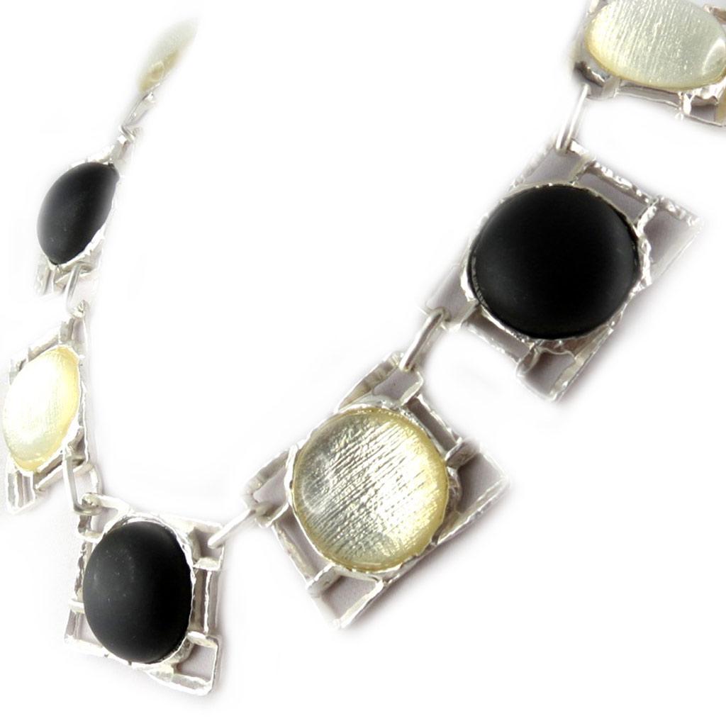Dolce Vita [E1552] - Designer Necklace 'Studio' Black White