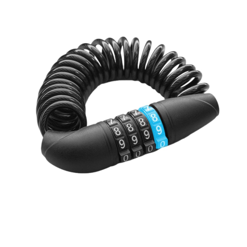 4-Digit Combination Password Wire Lock Stretchable Combination Lock Anti-Theft Security Lock Bike чёрный/синий