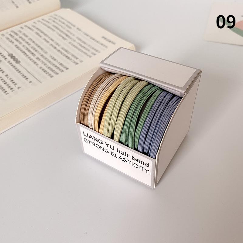 Fashion Hair Ties Set for Women Girls Simple Twist Elastic Rubber High Ponytail Hair Bands Hair Rope Hair Accessories Set