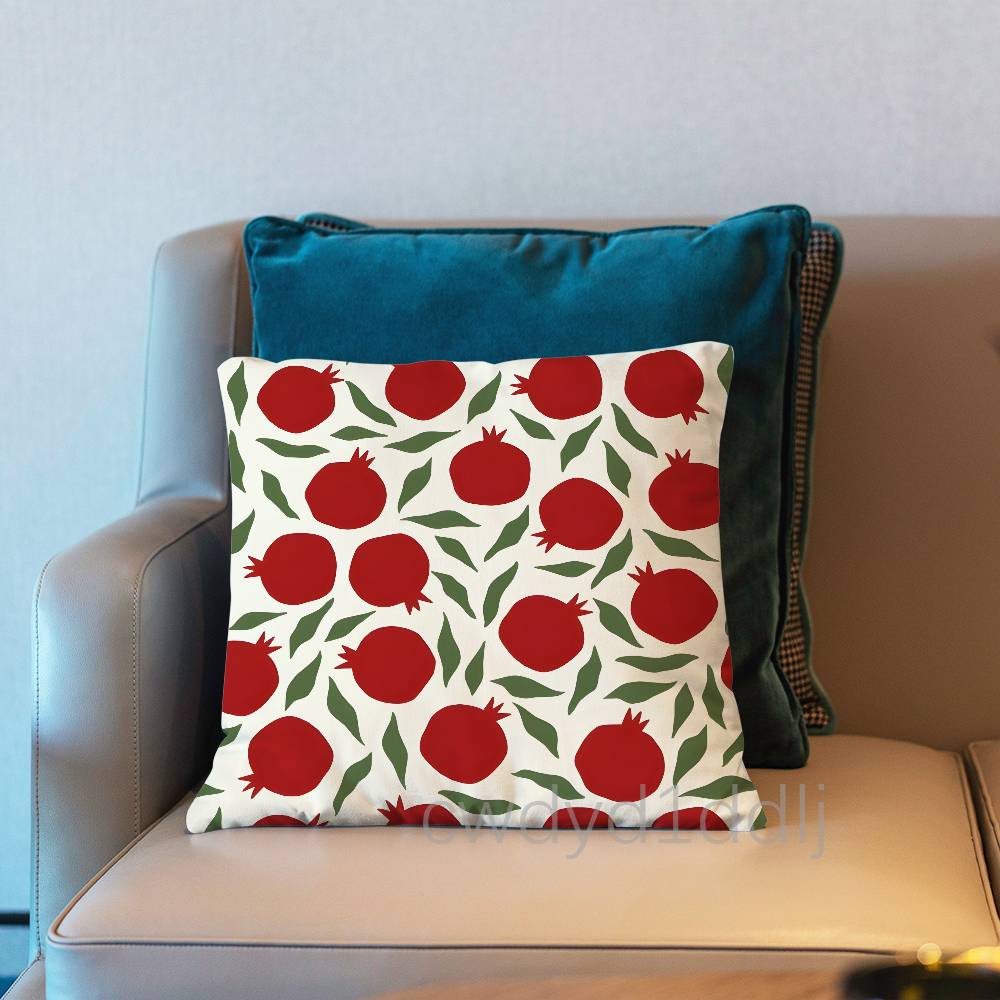 Fruit Pomegranate Painting Cushion Cover Pillow Cover Decor Pillowcase Printed Cushion Case For Couch