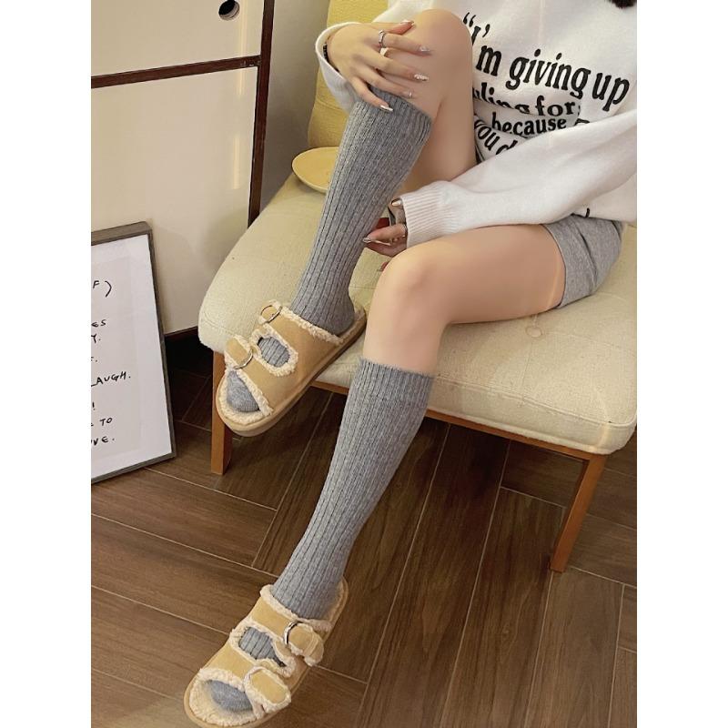 

For Autumn and Winter, Add Woolen Stockings, Thick Cashmere Calf Socks, High Socks for Women, Warm Long Socks for Women, and Pile Socks 1 pair сірий колір