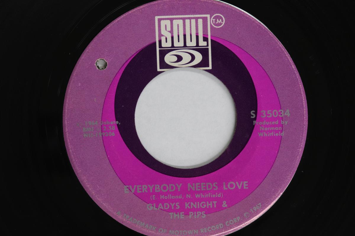 

7-дюймовая пластинка GLADYS KNIGHT, PIPS - Everybody Needs Love / Stepping Clo S35034 SOUL 1967 US Соул/Фанк Б/У