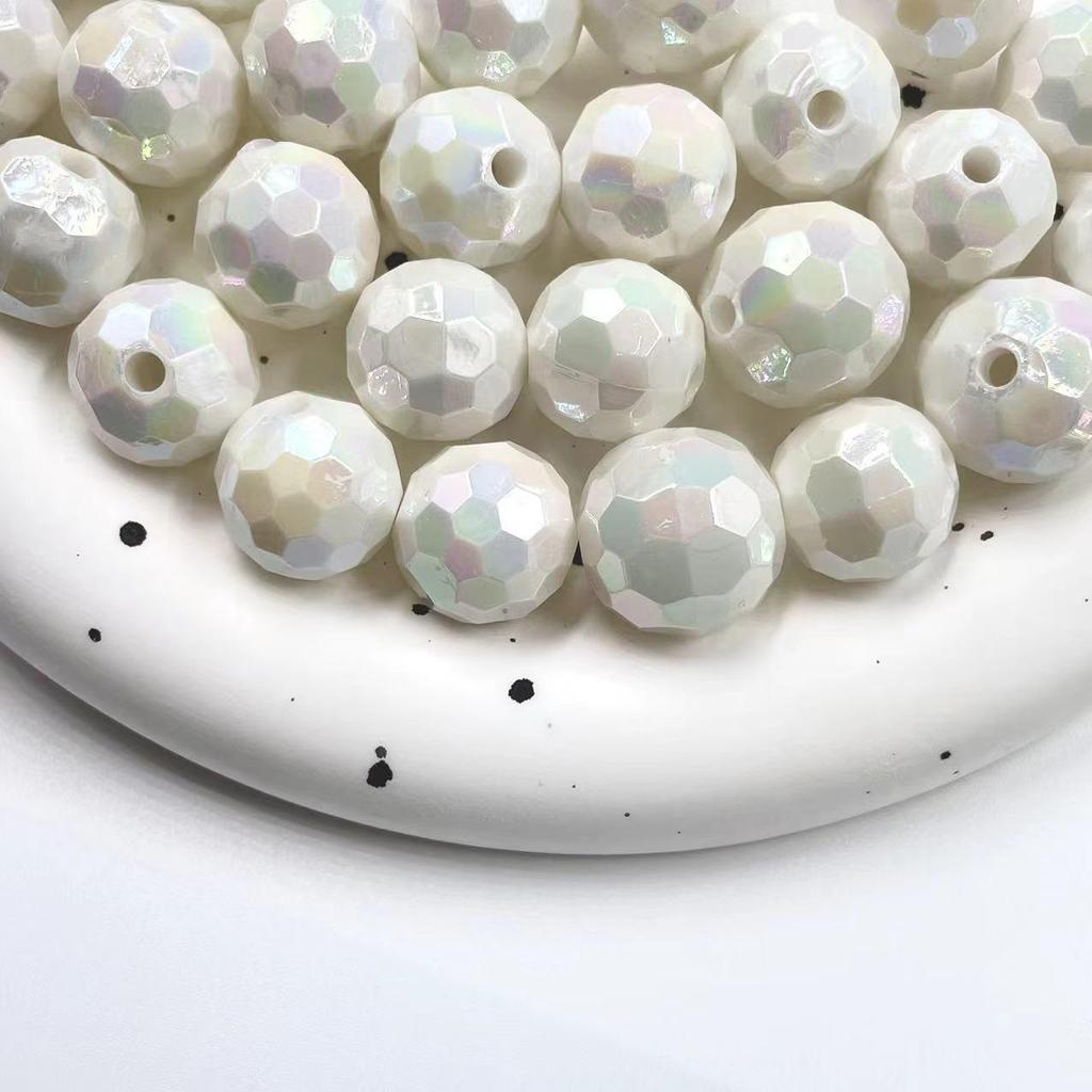 Electroplated Faceted Football Beads 14-16mm | DIY Beading Cell Phone Chain Lanyard Pendant