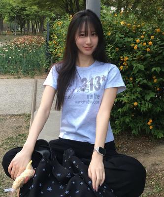 Mimdeowodeulobeu 313 Printed Crop T-Shirt_Gray