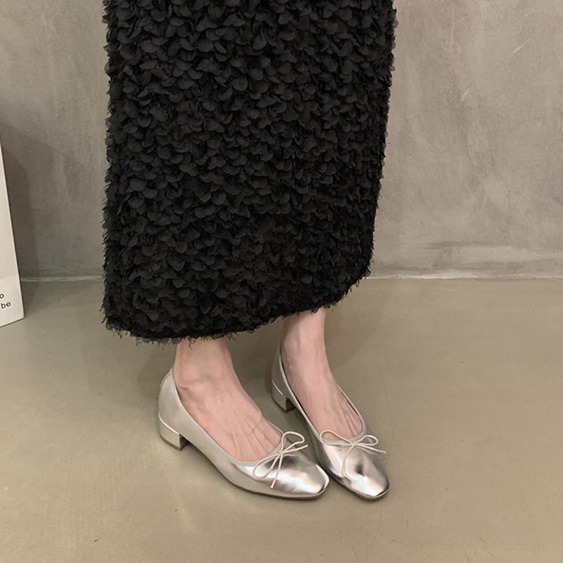 

Мода Байламос Женские Балетки Мода Круглый Носок Мелкие Слипоны Женские Мягкие Женские Мэри Джейн Балетки Плоский Каблук Повседневная Балетка 39 серебряный