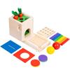 Four In One Coin Box Wooden Educational Toy For Kid Learning And Color Matching