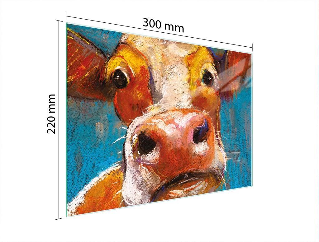 SZKLANA DESKA DO KROEJNIA 30x22 KROWA