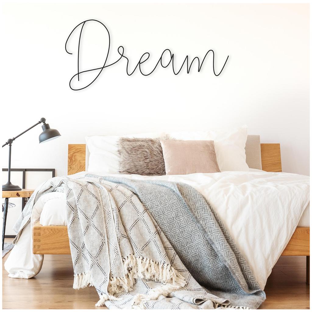 Les Trésors De Lily [A1079] - Metall-Dekoration XXL 'Dream' schwarz - 100x32 cm