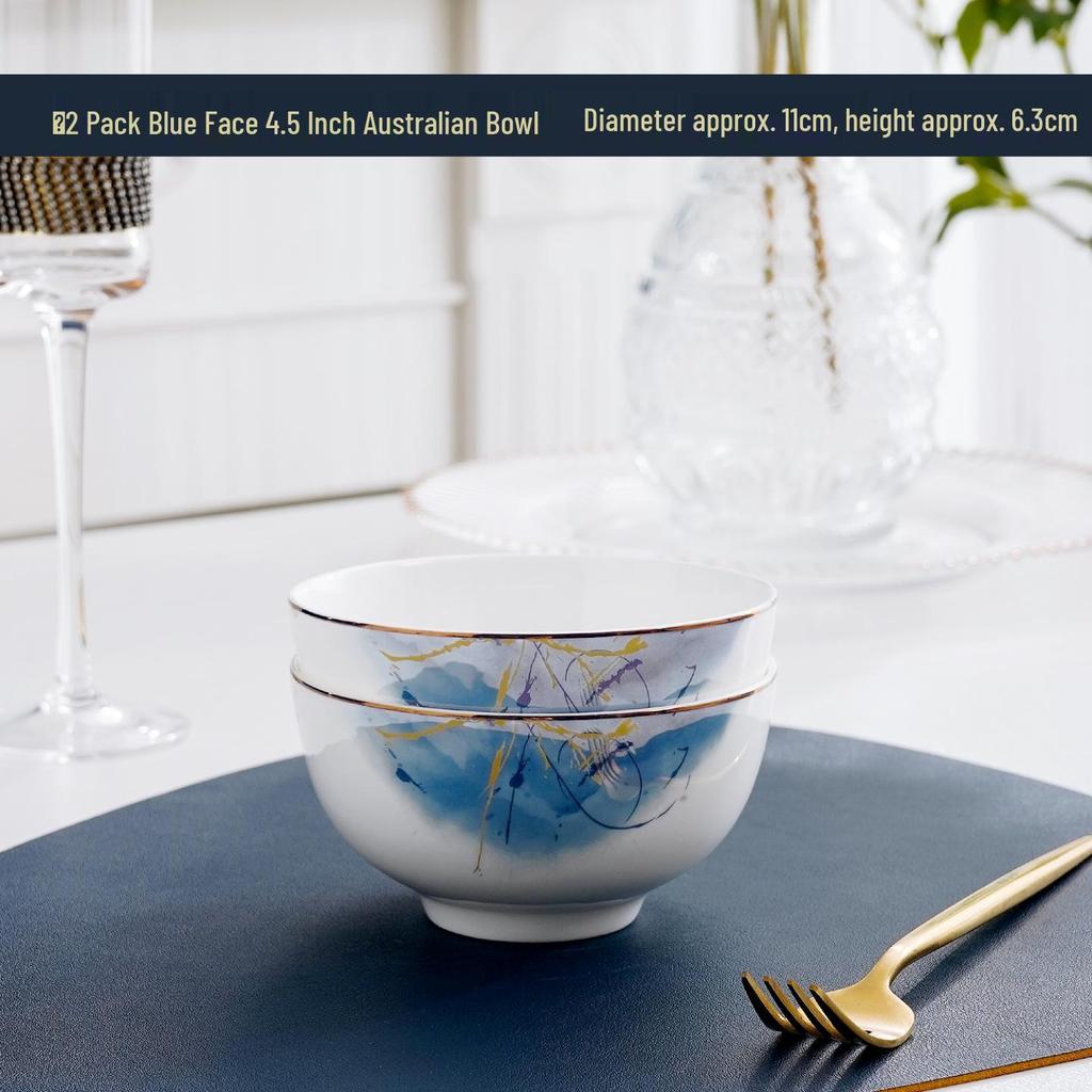 7-inch Large Capacity White Bone China Noodle Bowl - Ceramic Soup & Lo Mein Tableware