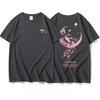 plus Size American Retro Print ort Sve T-irt Thin Loose Pure Cotton Summer Faionable f Sve Top for Women