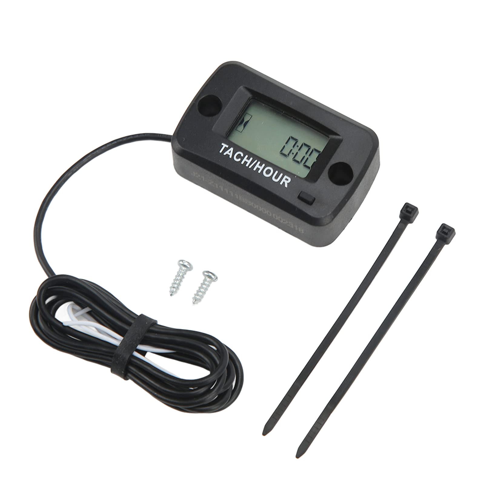 

Digital Tachometer / Working Time Meter LC Display IP68 Waterproof 0‑999999H0‑30000RPM For Motorcycle ATV Equipment (19113cm)