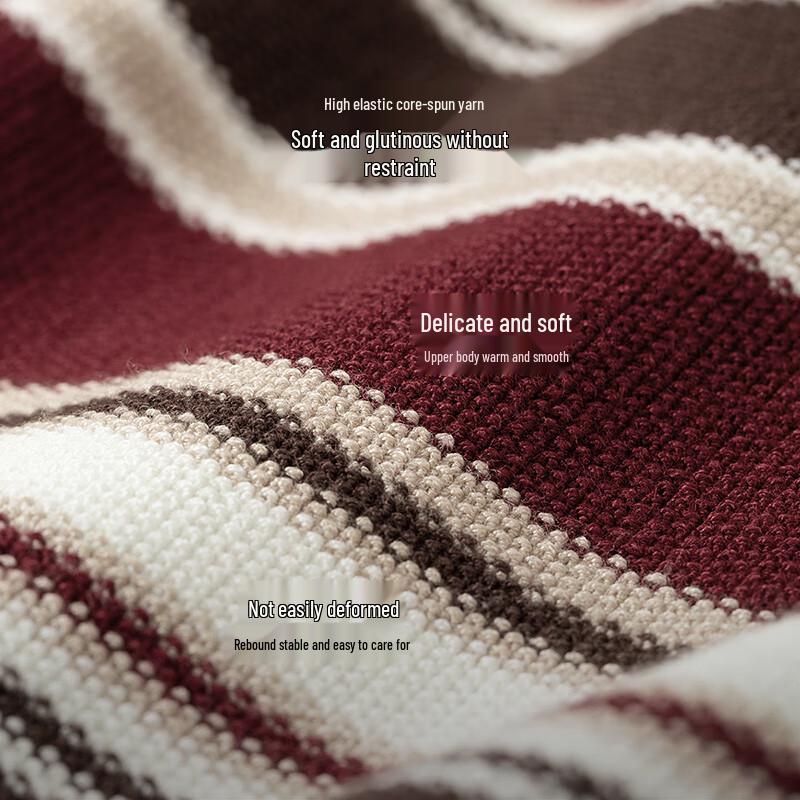 Chuyu Women's Striped Knit Cardigan