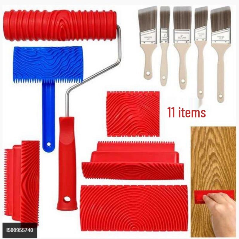 11-Piece Wood Grain Wall Art Tool Set