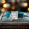 Damen Ring Schmetterling aus blauem Silikon mit geschliffenem Zirkonia, Hypoallergenes Komfortband, Tägliches Mode-Stapelbares Schmuckzubehör
