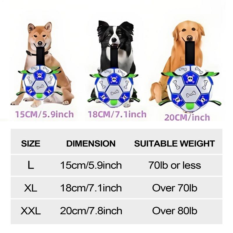 Dog Toy Ball Outdoor Dog Training Toy Soccer Ball Smallto Large Animals Tug Of War Companion For Backyard Lawn Yard Beach Garden