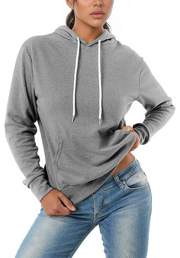 2025 Essential Women's Lightweight Long Sleeve Pullover Hoodie