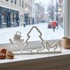 Unique Christmas Gift Ideas 3D Printed Tabletop Ornament, Snowman Tree Sleigh Figurine, Winter Home Desktop Accents Minimalist Nordic Style