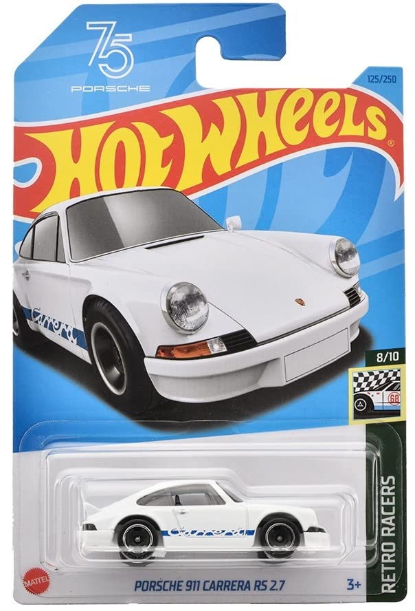 Mașinuță de bază Hot Wheels Porsche 911 Carrera RS 3 și HNK00 2.7 [Vârste de la]