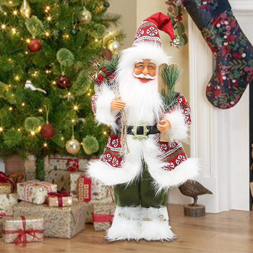 Santa Claus Figurines Santa Claus Christmas Statue Holiday Table Centerpieces For Celebration Party Fireplace Dining Table