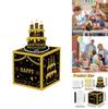 Black Gold Birthday Money Box For Party Decor And Gift Giving