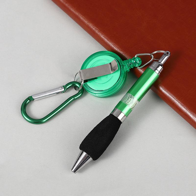 Gespen Ring Lanyard Kantoorbenodigdheden Intrekbare Sleutelhanger Balpen Neutrale Pen Gemakkelijk Trekbare Gesp Pen Schrijfgerei