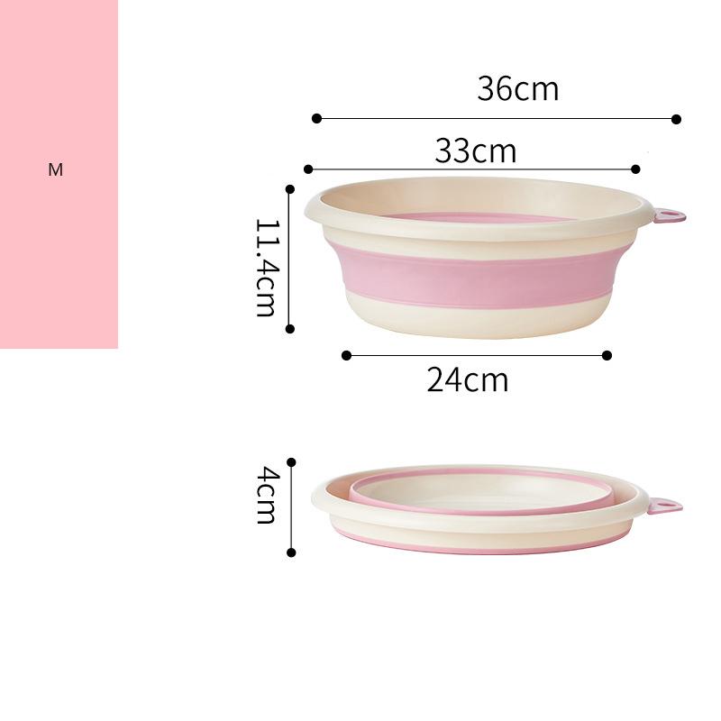 Children's Folding Basin for Household Use, Baby's Hand and Foot Washing Basin, Wall Mounted Foldable Thick Vegetable Washing Basin