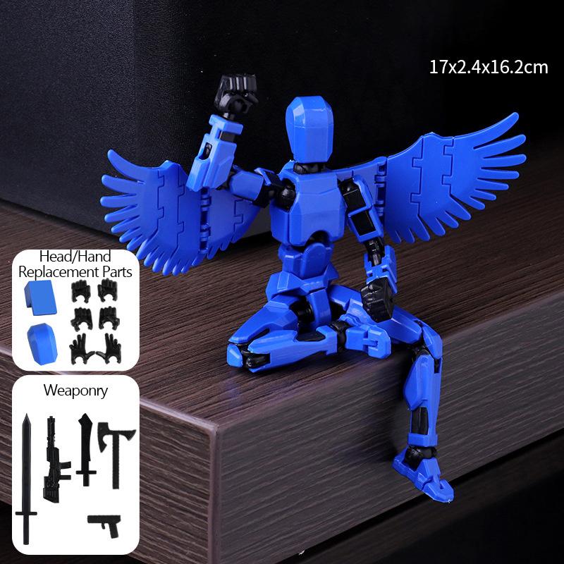 Sada akční figurky, obří meč Robot Akční figurka Robo 3D vytištěná 13 Akční figurka Fidget Toys kloubová, Sběratelé Desktop