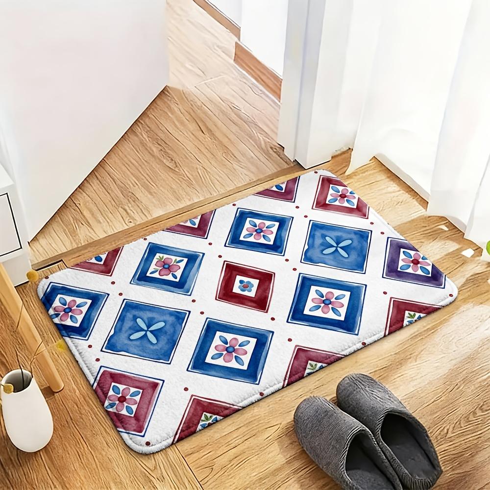 Decorative Entrance Doormat Mat Floral Pattern Area Rug Home Decor Indoor Outdoor Welcome Mat Utility Mat 40x60cm Cute Rug for P