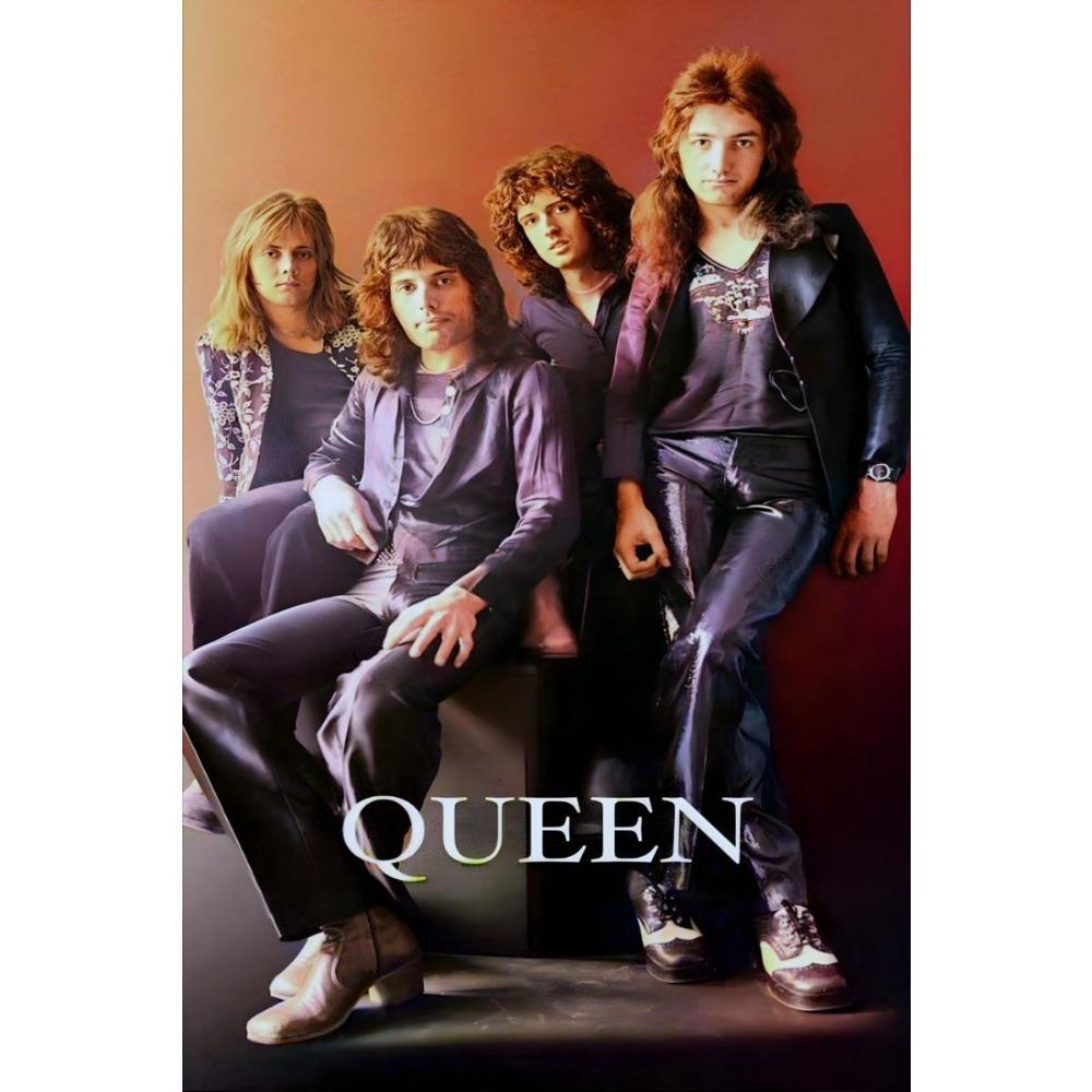 Metal Queen Band Wall Decor, Handmade 3D Tin Art for Living Room Bedroom Music Studio