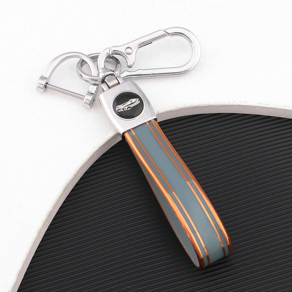 Fashion Colorful Alloy Keychain Rotatable TPU Car Keychain Simple Smooth Car Keyring For Men Women
