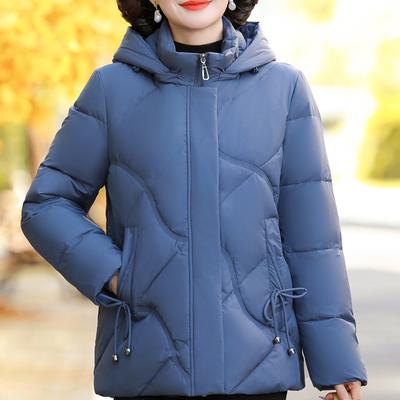 Middle Age Women's Short Down Jackets Winter Outerwears Plus Size Elegant Loose Thick Warm Lady Coats Down