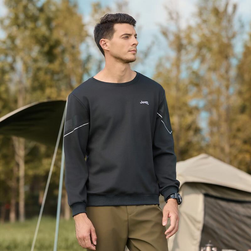 Jeep Men's Fleece Round Neck Sweatshirt