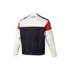 Puma Color Block Design Long Sleeve Retro Sports Stand Collar Jacket Unisex Jacket Black Red 625815-01