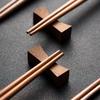 5 Pairs of Chopsticks Set Japan Walnut Japanese-style Household Wooden Chopsticks Solid Wood Tableware Non-slip Creative