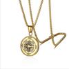 New Metal Compass Cast Necklace, Fashionable Titanium Alloy Pendant
