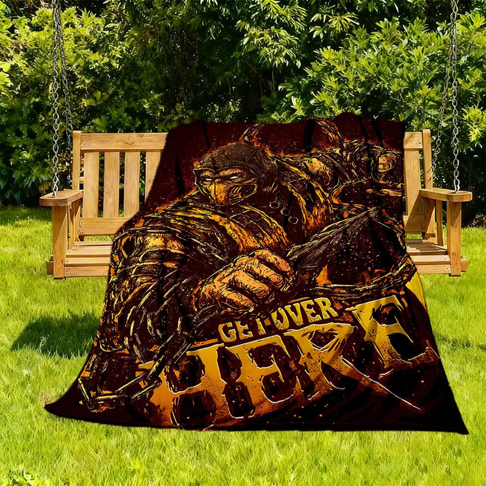 1PC Mortal Kombat Outdoor Blanket Lightweight Flannel, Soft & Warm, All Season Use for Sofa
