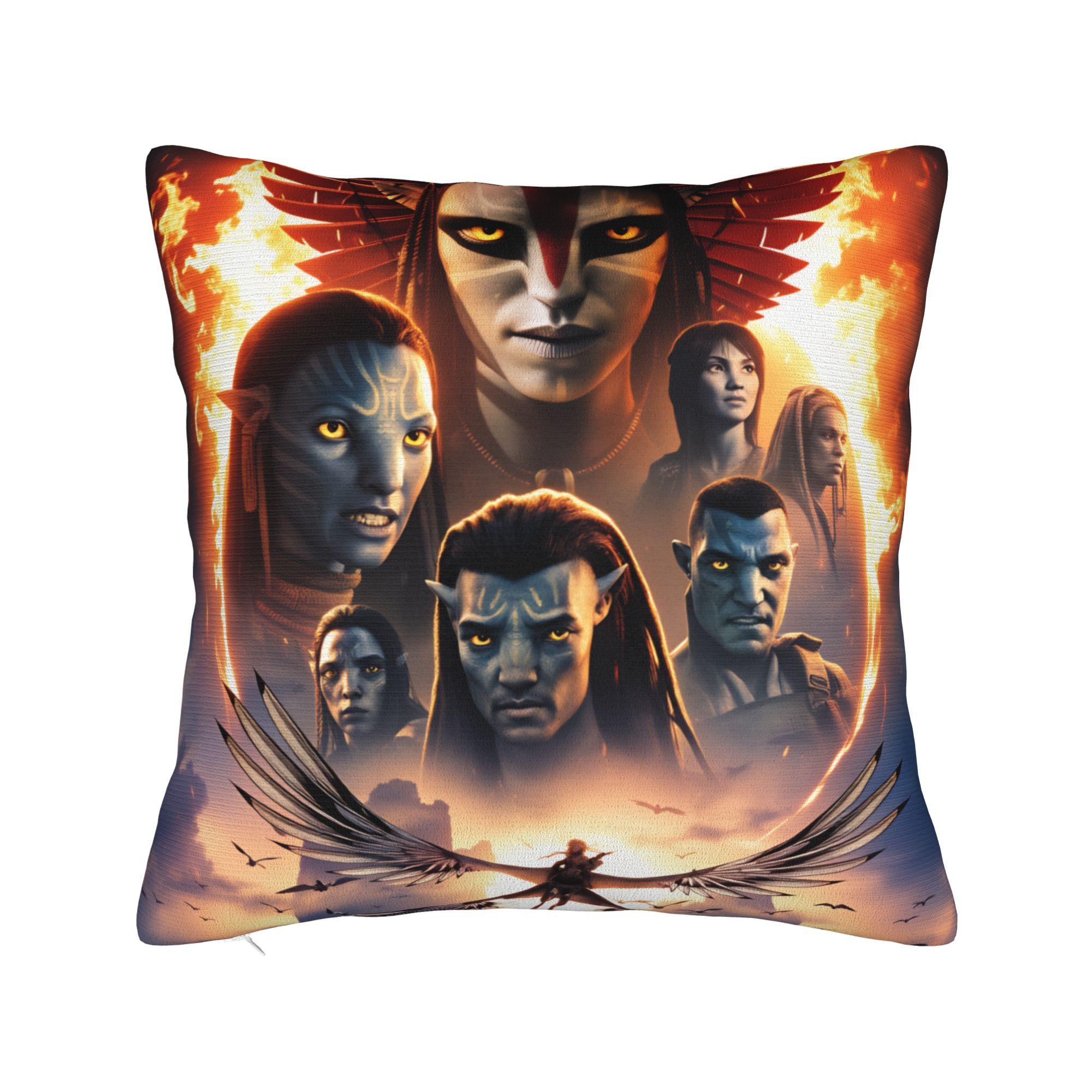 Pandara Jewelry Unisex Avatars Fire And Ash Movie Poster(2) Pillow Cover Comfy Cushion Cover Funny Pillow Case For Living Room Sofa