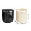 Mini Cream Flips Lid Trash Can Durable Plastic For Desk Organization In Dorm And Office With Space Saving