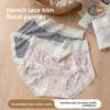 Women's New Spring and Summer Sweet Floral Thread Floral Pure Cotton Antibacterial Crotchy Skin-friendly Briefs