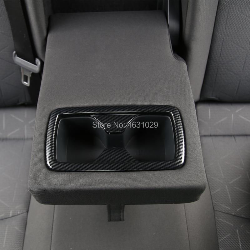 For Toyota RAV4 -2023 ABS Rear Center Armrest Water Cup Frame Rear Drain Cup Frame Decoration Stickers