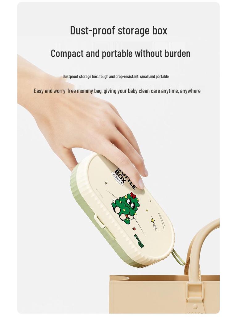 6-in-1 Silicone Baby Bottle & Nipple Cleaner with Drain