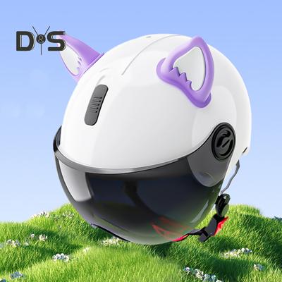 1 paio di decorazioni adesive per orecchie di gatto per casco da moto, scooter, bicicletta, moto, skateboard, casco decorativo, accessori per casco