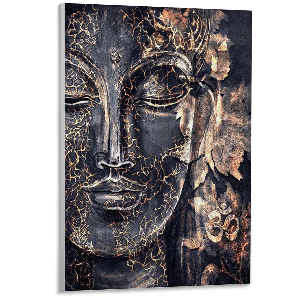 Gold Buddha Canvas Paintings Wall Art Mandala Flower Buddha Posters HD Picture For Living Room Bedroom Decoration Decor Unframed